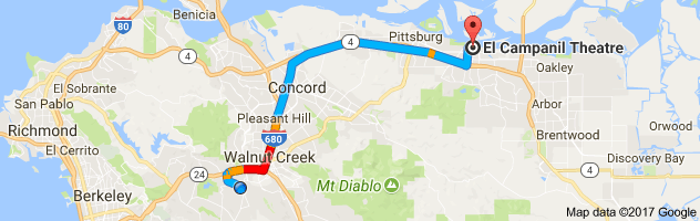 map, directions https://www.google.com/maps/dir/My+location/El+Campanil+Theatre,+602+W+2nd+St,+Antioch,+CA+94509/data=!4m6!4m5!1m0!1m2!1m1!1s0x808559e10c8b8cbb:0x205f3736a3ac8ad0!3e0