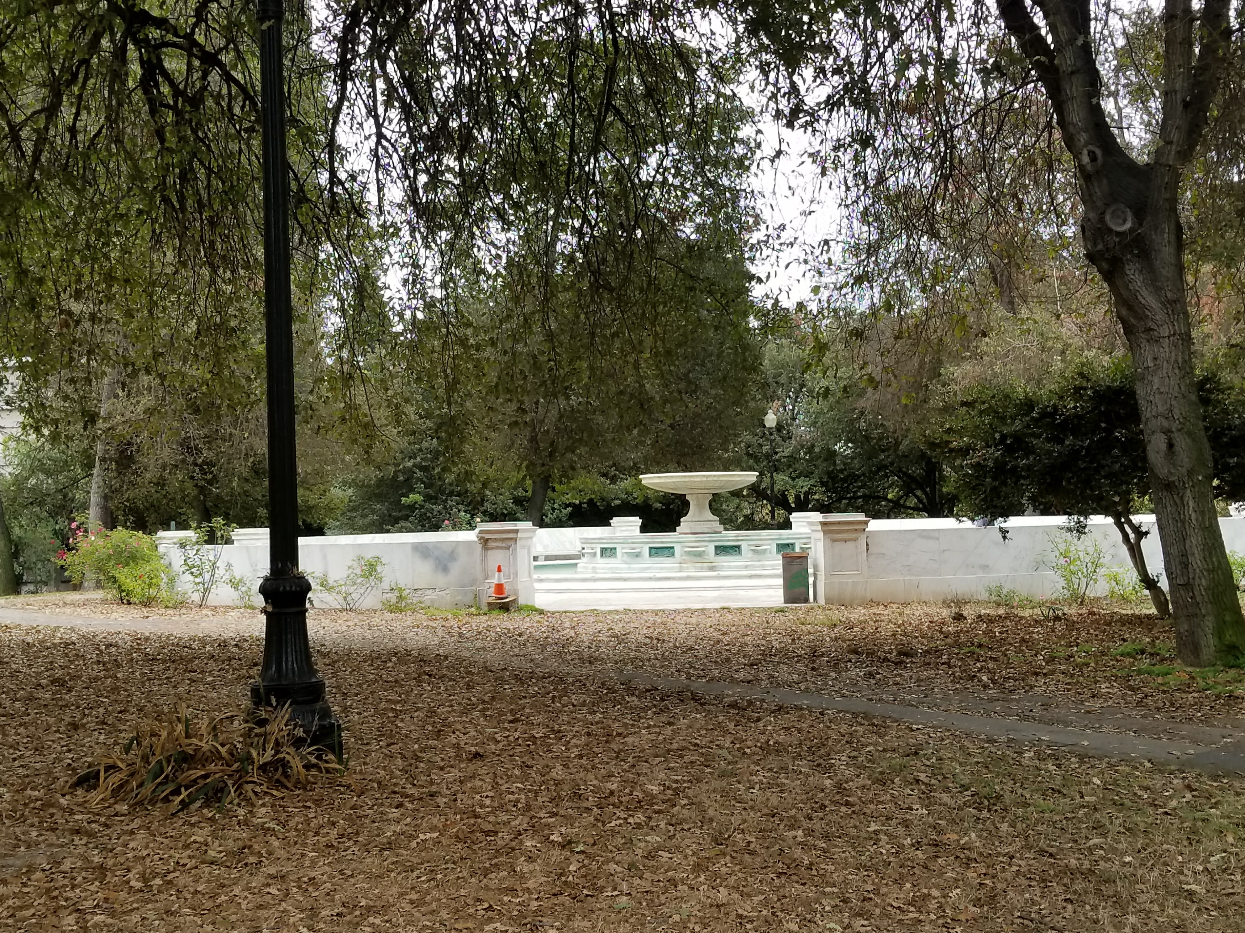 Famous old fountain between Lake Merritt and Grand Ave off Perkins